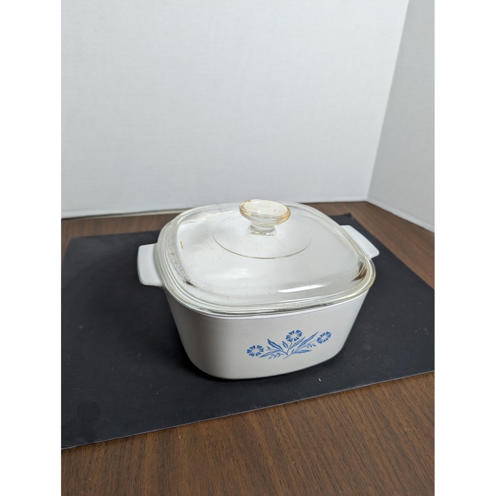 Vintage CorningWare Blue Cornflower A-3-B Deep Dish Casserole with Lid 3 Quart